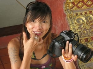 Teaching Jo, my photography student in Chiang Mai Thailand