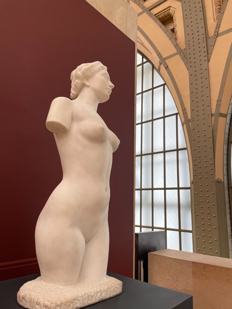 "The Musée d'Orsay in Paris, France, showcases an exquisite collection of marble statues, embodying the elegance and artistic richness of the museum.