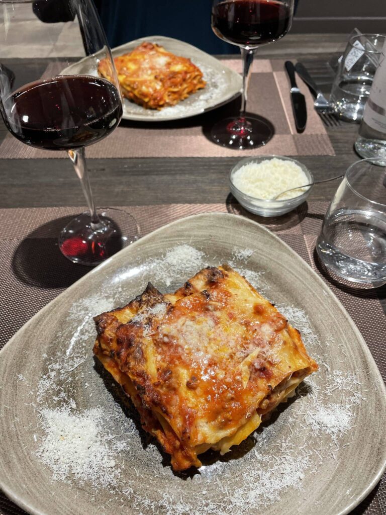 sicily food lasagna wine